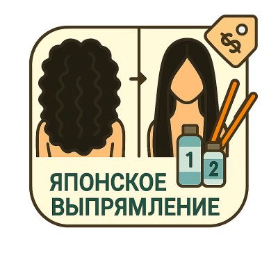 Японское выпрямление(средняя длинна, нормальная густота)