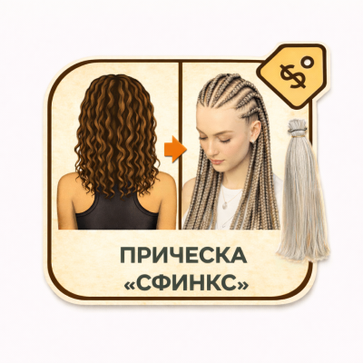 Сфинкс Брейды (8шт) + Косы на затылке (2 шт)