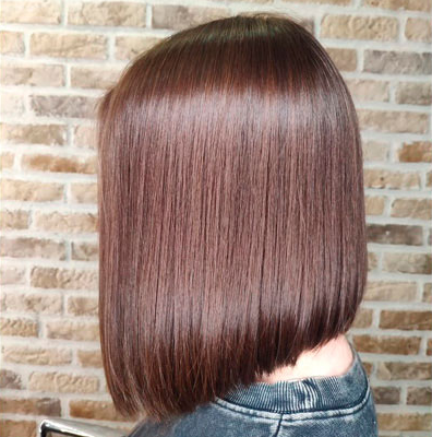 Выпрямление утюжком на средние волосы