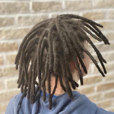 Мужские дреды из очень коротких волос на всей голове (40 баз)