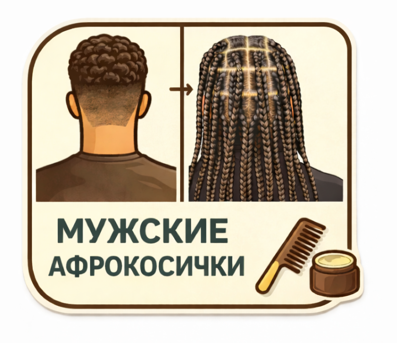 Мужские афрокосички