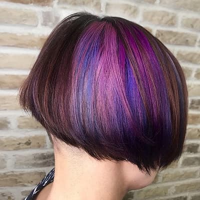 Волосы окрашенные в фиолетовый цвет