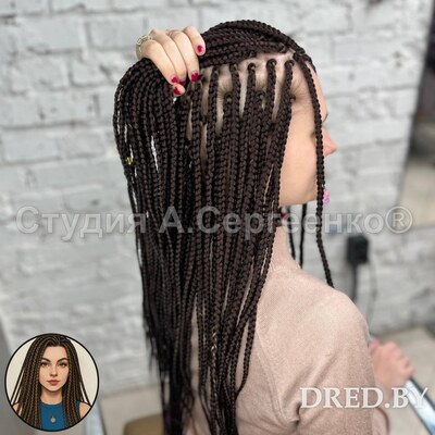 Тонкие афрокосички — проборы и основание плетения у корней