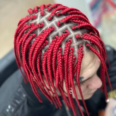 афрокосички на теменной зоне у мужчин