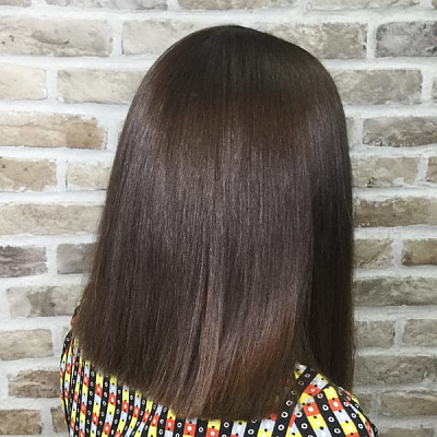 Бразильское кератиновое выпрямление волос на короткой стрижке