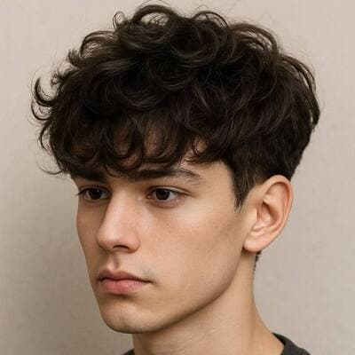 мужская стрижка wavy fringe с текстурой Минск