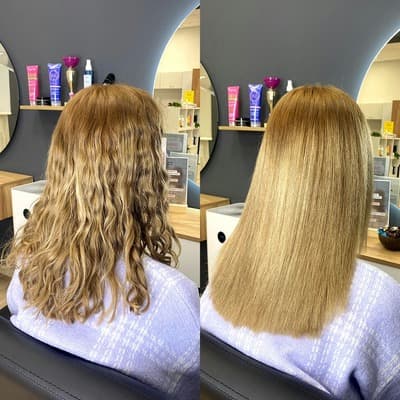 Антихимия волос до и после — коррекция формы химической завивки