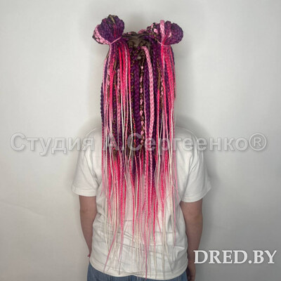 Афрокосички детские Минск — плетение на всю голову, цветной канекалон