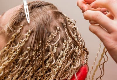 Точечный метод плетения зизи-кос