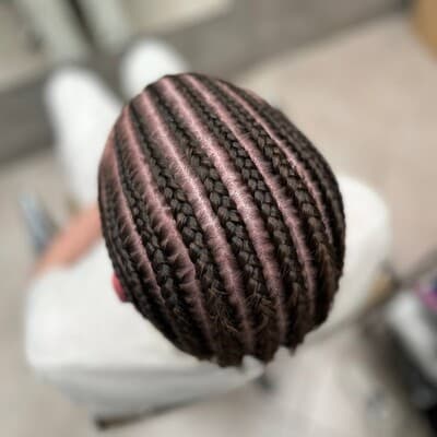 Брейды на всю голову у мужчин, вид сзади