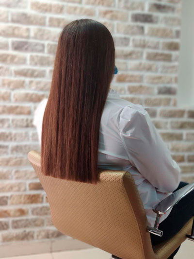 Женская стрижка на длинный волос 2