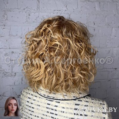 завивка на каре с легкими локонами