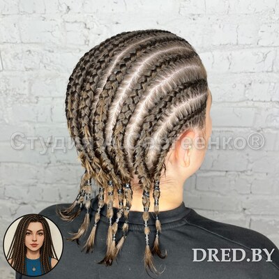 Мужские брейды без канекалона по всей голове — аккуратное классическое плетение