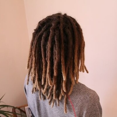Мужские дреды на всю голову