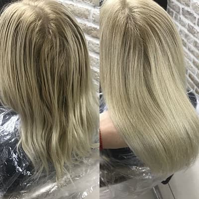Бразильское кератиновое выпрямление волос фото до и после 5