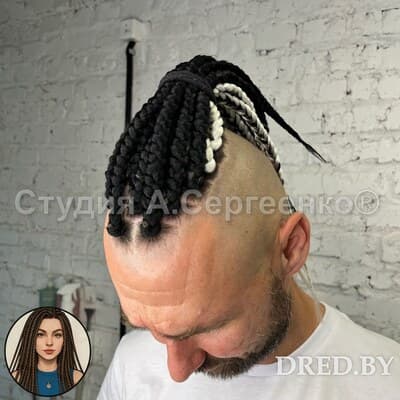 мужские афрокосички на теменной зоне