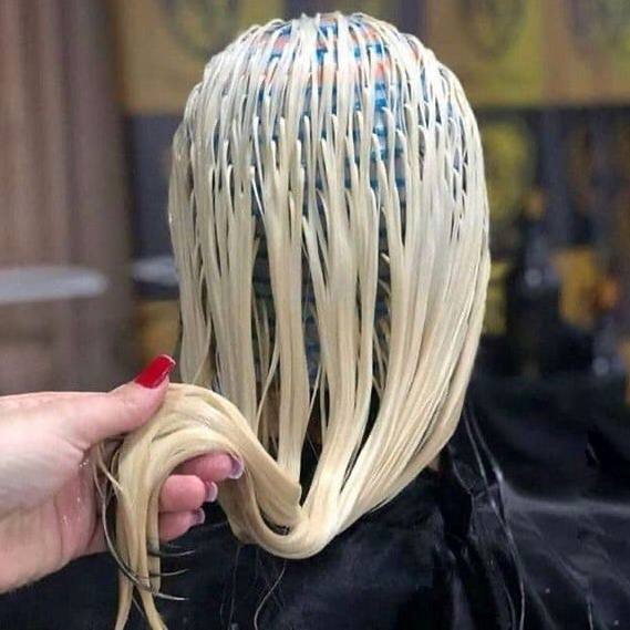 Мелирование на шапочку