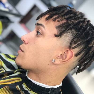 Короткие мужские дреды на теменной зоне