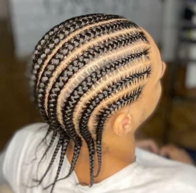 Брейды мужские 5-8 шт (без канекалона, нормальная густота, средняя длина)