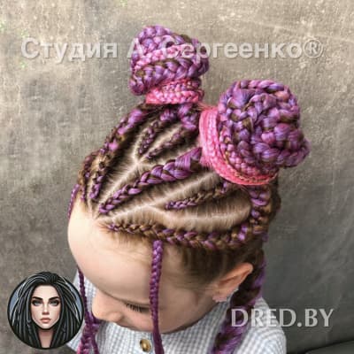 Сфинкс Брейды (8шт) + Косы на затылке (2 шт)