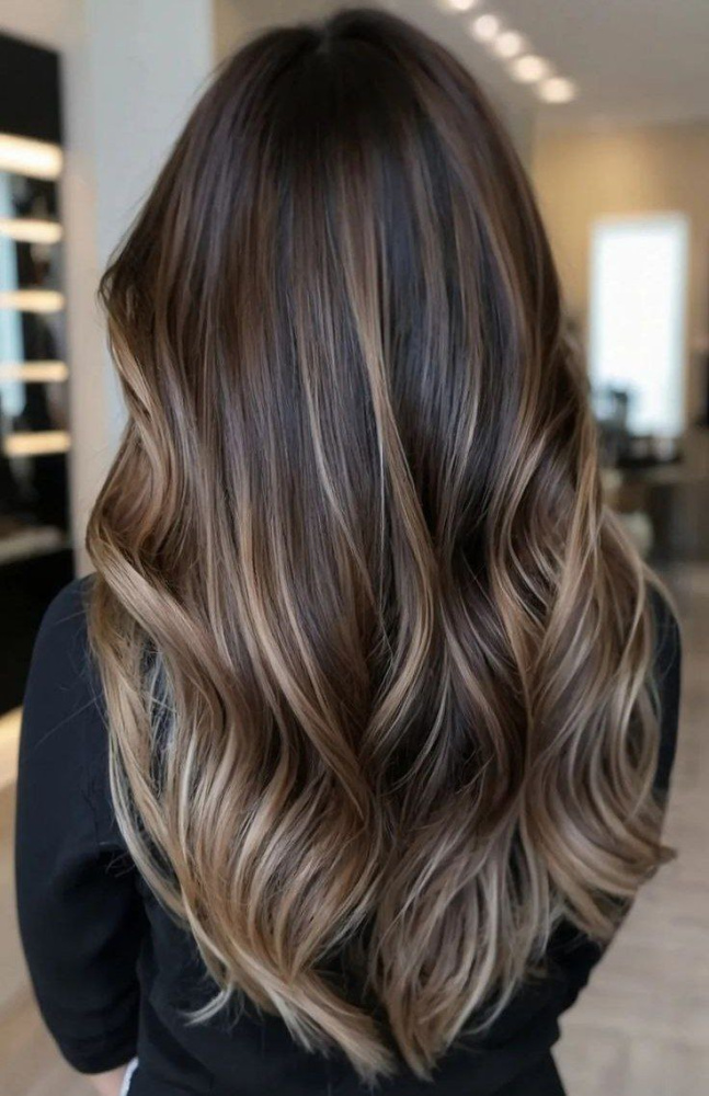 Балаяж на очень длинные волосы (вся голова)