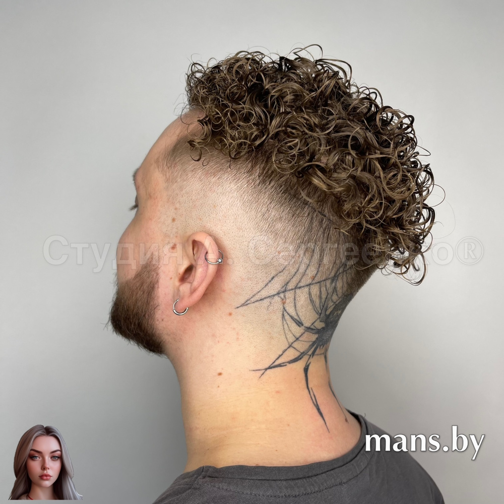 Завивка мужская (теменная зона)