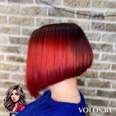 Яркое окрашивание (короткие) с осветлением