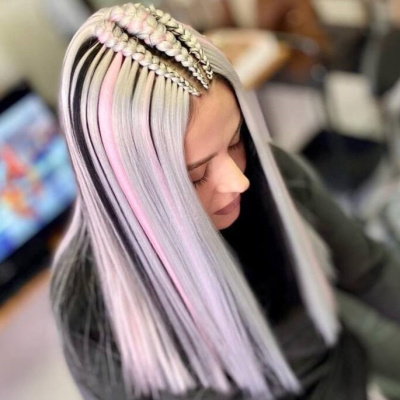 Плетение водопад (с канекалоном)