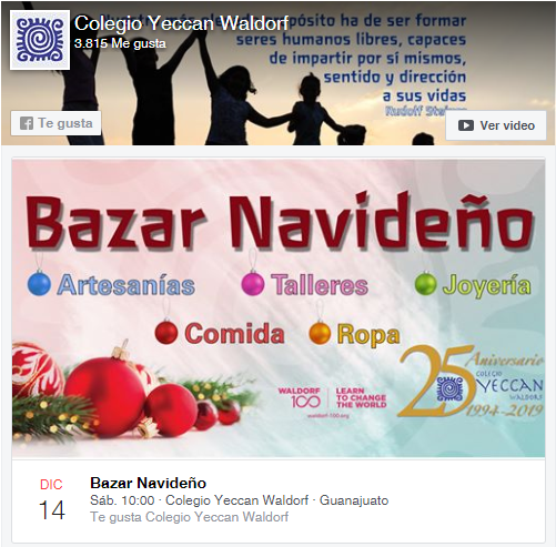 Facebook Event - Bazar navideño