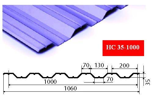 Профнастил HC35-1000мм