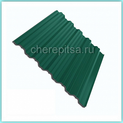 Профнастил НС35-1000 покрытие Двусторонний полиэстер цвет RAL 6005 толщина 0,45мм