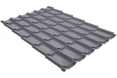 Металлочерепица Grand Line Классик покрытие Satin цвет RAL 7004 толщина 0,5мм