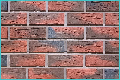 Клинкерный кирпич с перекрытием шва, цвет 32
