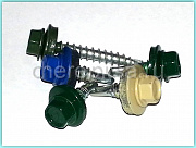 Саморезы для забора 4,8x19 250шт. RAL6002 покрытие Полиэстер цвет RAL 6002