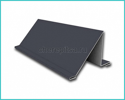 Уголковый снегозадержатель покрытие Полиэстер цвет RAL 7024 длина 2м толщина 0,45мм