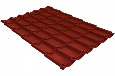 Металлочерепица Grand Line Классик покрытие Satin цвет RAL 3009 толщина 0,5мм