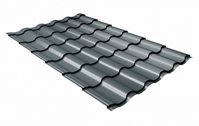 Металлочерепица Kredo Grand Line покрытие Satin цвет RAL 7016 толщина 0,5мм