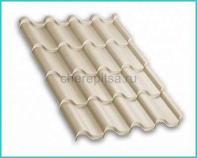 Металлочерепица Монтерроса покрытие NormanMP цвет RAL 1015 толщина 0,5мм