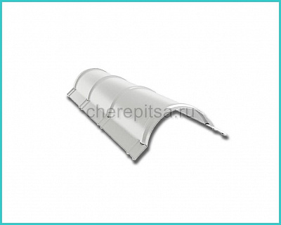 Планка конька полукруглого R110x2000мм покрытие Полиэстер цвет RAL 9002 толщина 0,45мм