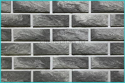 Сколотый кирпич с перекрытием шва, цвет 38