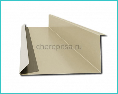 Планка примыкания нижняя 250x122x2000мм покрытие Полиэстер цвет RAL 1014 длина 2м толщина 0,4мм