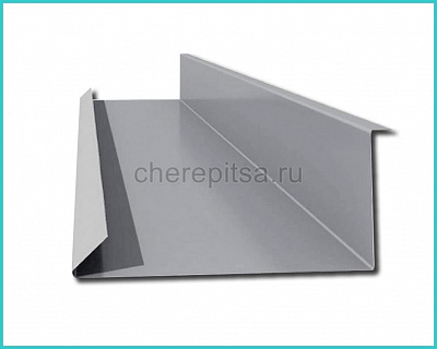 Планка примыкания нижняя 250x122x2000мм покрытие Полиэстер цвет RAL 7004 длина 2м толщина 0,4мм