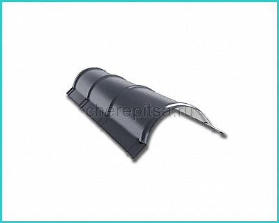 Планка конька полукруглого R110x2000мм покрытие Полиэстер цвет RAL 7024 толщина 0,45мм