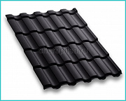 Металлочерепица Монтекристо покрытие VikingMP E цвет RAL 7024 толщина 0,5мм