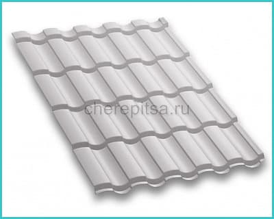 Металлочерепица Монтекристо покрытие PURMAN цвет RAL 9010 толщина 0,5мм