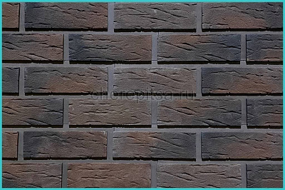 Клинкерный кирпич с перекрытием шва, цвет 26