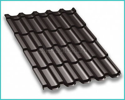 Металлочерепица Трамонтана покрытие PURMAN цвет RR32 толщина 0,5мм