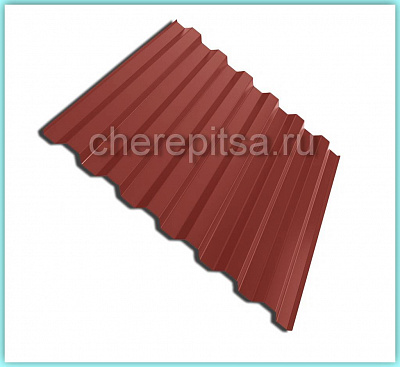 Профнастил С21-1000 покрытие Полиэстер цвет RAL 3009 толщина 0.7мм