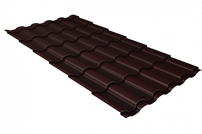 Металлочерепица Kredo Grand Line покрытие Satin Matt цвет RAL 8017 толщина 0,5мм