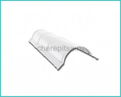 Планка конька полукруглого R110x2000мм покрытие Полиэстер цвет RAL 9003 толщина 0,45мм